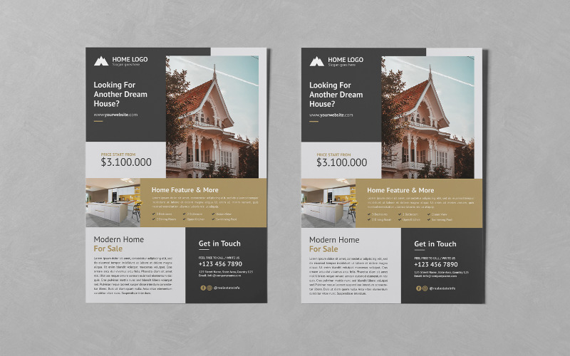 Real Estate Flyers PSD Templates Corporate Identity