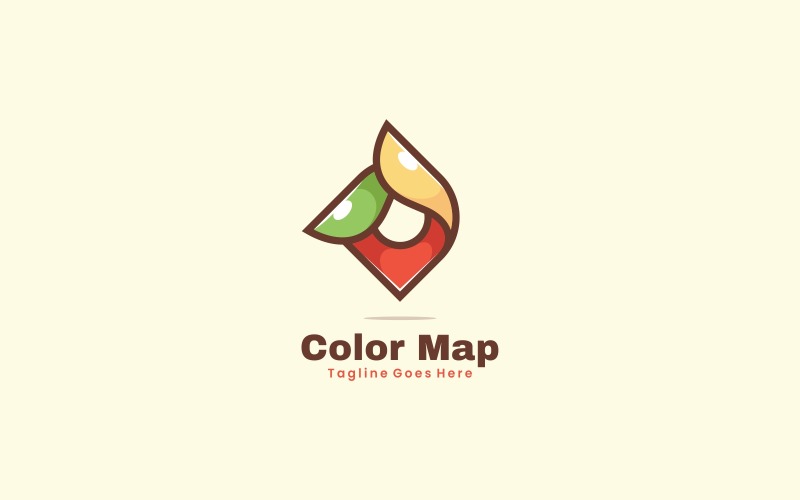Color Map Simple Mascot Logo Logo Template