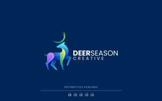 Deer Gradient Colorful Logo Vol.1