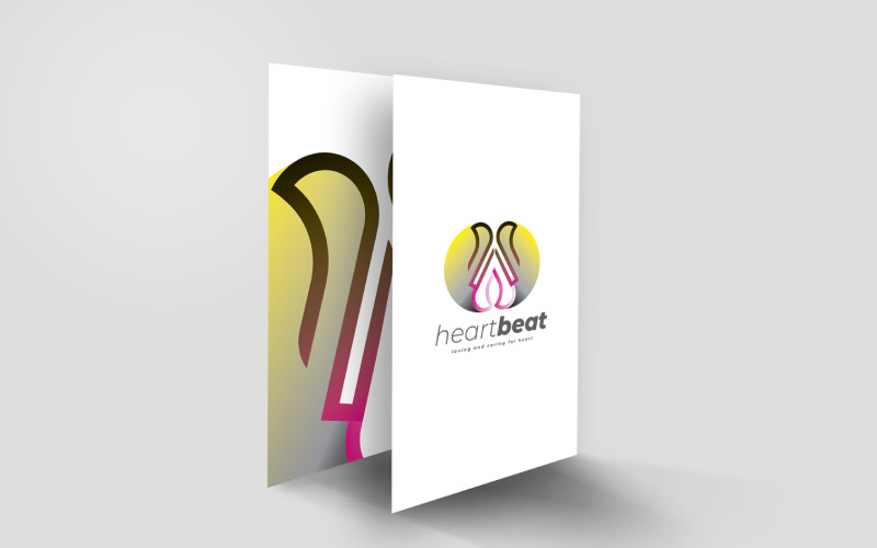 Heartbeat Cardiology and Heart Foundation Logo Logo Template