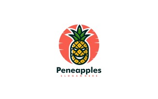 Pineapple Cartoon Logo Style