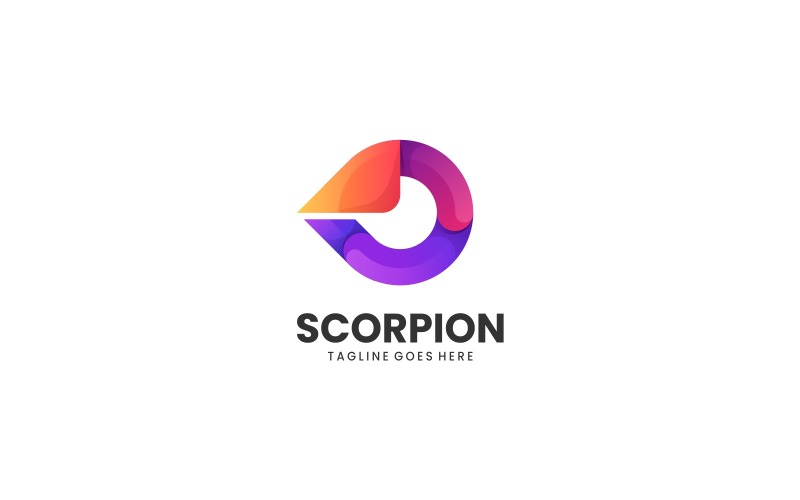 Scorpion Gradient Logo Design Logo Template