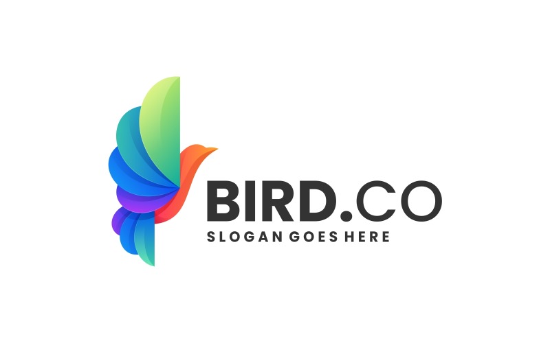 Vector Bird Gradient Colorful Logo 1 Logo Template