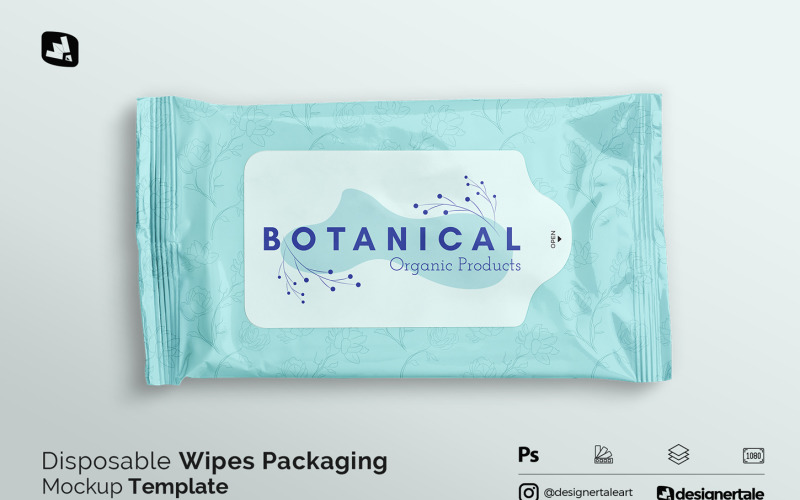 Disposable Wipes Packaging Mockup Product Mockup