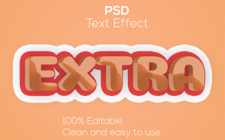 Extra | Extra Cartoon Psd Text Effect | 3D Extra Editable Text Effect | Modern Extra Psd Text Effect