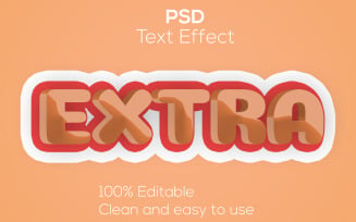 Extra | Extra Cartoon Psd Text Effect | 3D Extra Editable Text Effect | Modern Extra Psd Text Effect