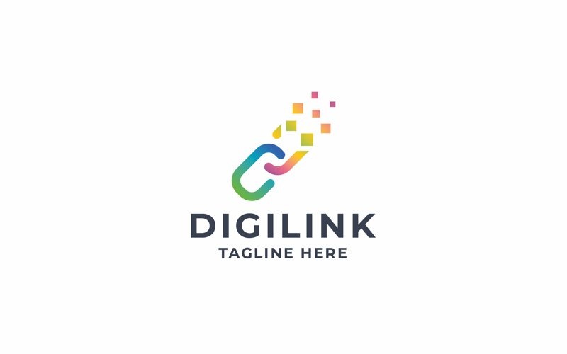 Professional Digital Link Logo Logo Template