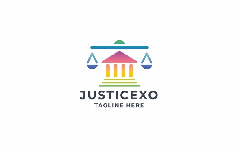 Professional Pixel Justice Logo Logo Template