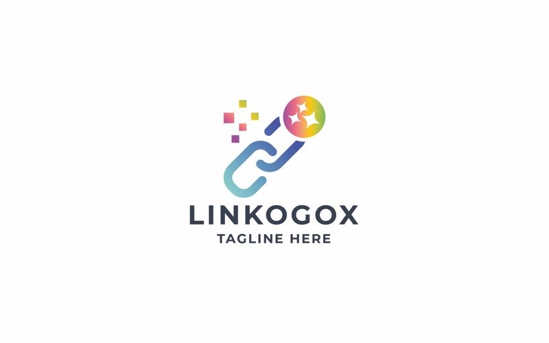 Professional Pixel Link Go Logo Logo Template