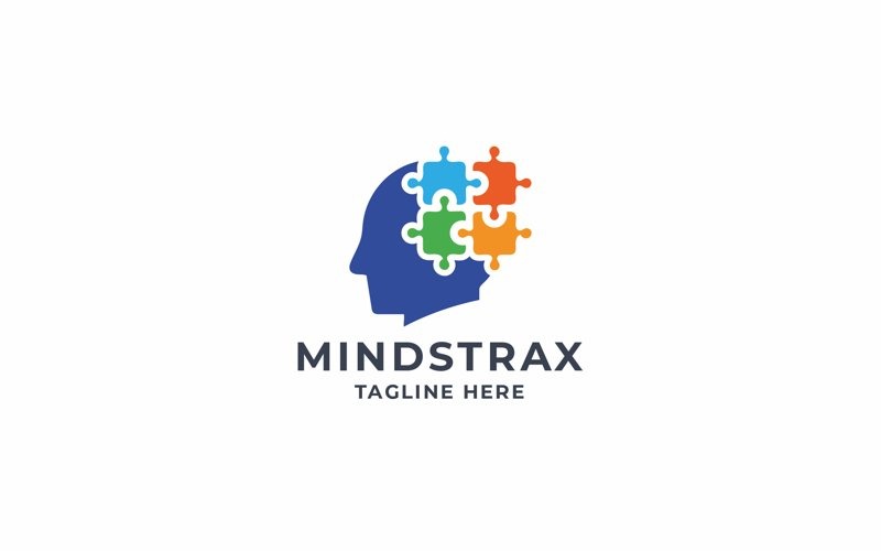 Professional Pixel Mind Strategy Logo Logo Template