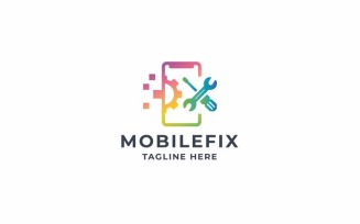 Professional Pixel Mobile Fix Logo