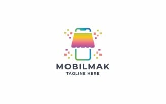 Professional Pixel Mobile Market Logo