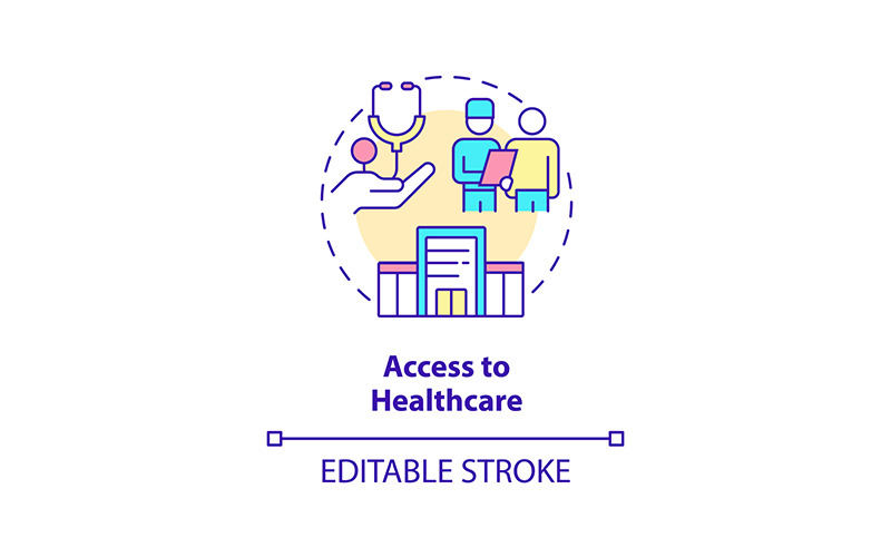 Access to healthcare concept icon Icon Set