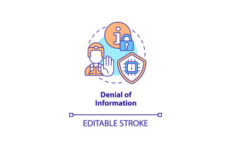 Denial of information concept icon