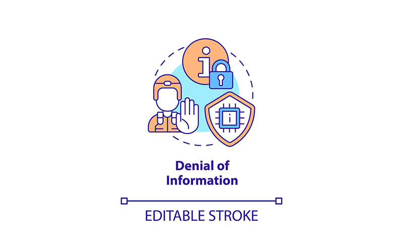 Denial of information concept icon Icon Set