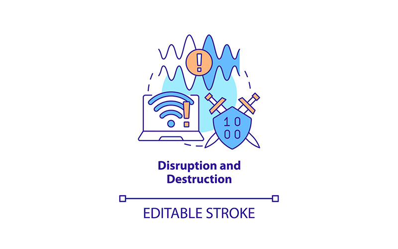 Disruption and destruction concept icon Icon Set