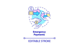 Emergency payments concept icon
