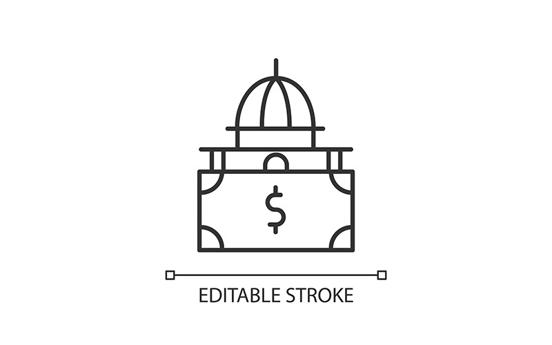 Federal financial support linear icon Icon Set