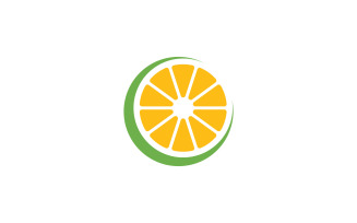 Fresh Fruit Orange Logo Vector Design Template V3