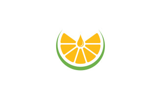 Fresh Fruit Orange Logo Vector Design Template V4