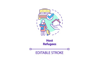 Host refugee concept icon