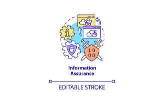 Information assurance concept icon