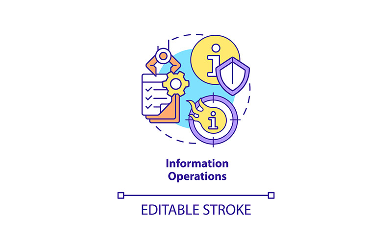 Information operations concept icon Icon Set