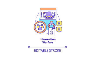 Information warfare concept icon