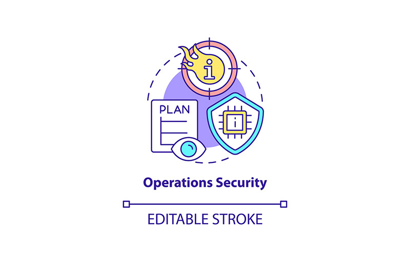 Operations security concept icon Icon Set