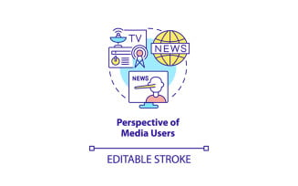 Perspective of media users concept icon