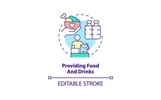 Providing food and drinks concept icon