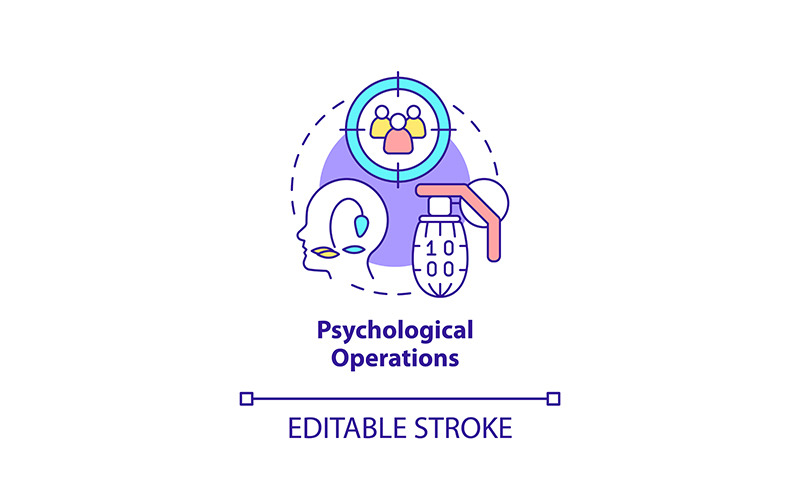 Psychological operations concept icon Icon Set