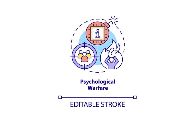 Psychological warfare concept icon Icon Set