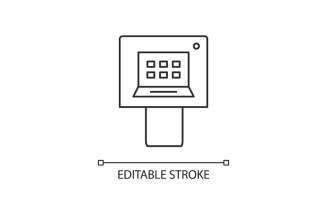 ATM linear icon editable stroke