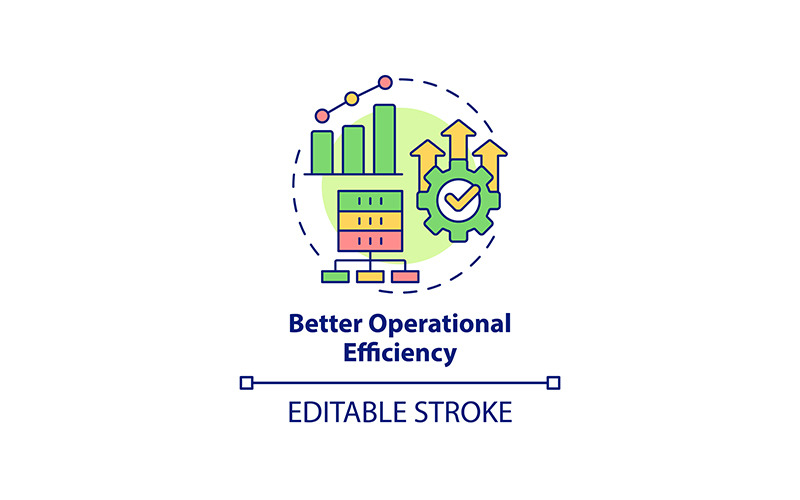 Better operational efficiency concept icon Icon Set