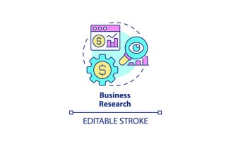 Business research concept icon