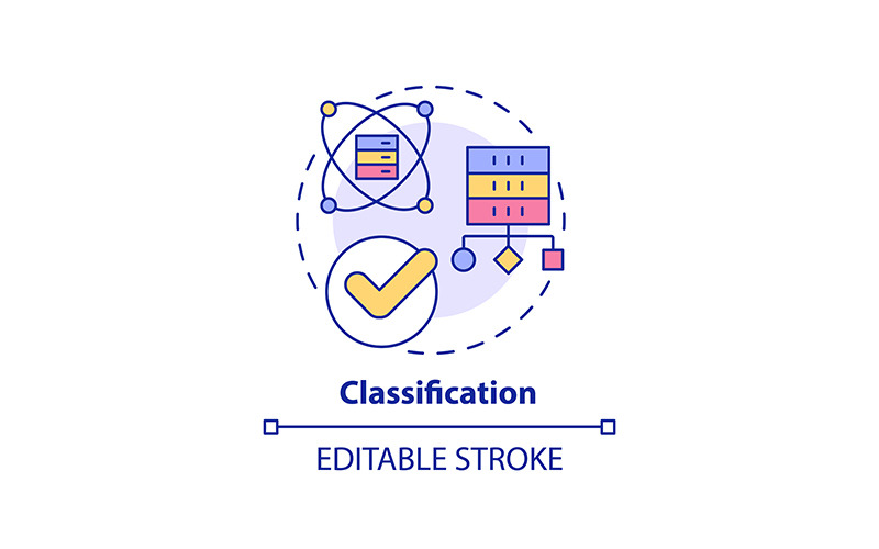 Classification concept icon Icon Set