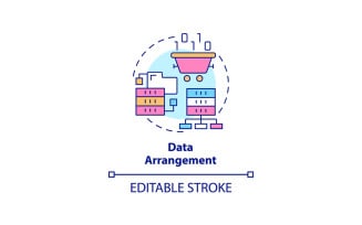 Data arrangement concept icon