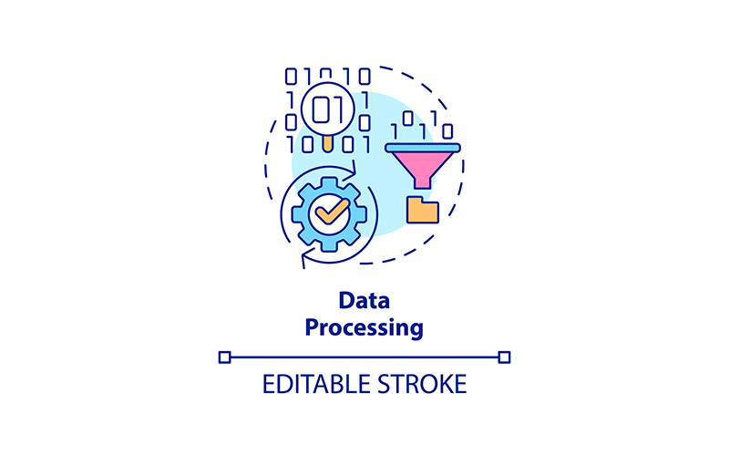 Data processing concept icon Icon Set