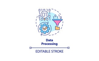 Data processing concept icon