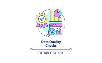 Data quality checks concept icon