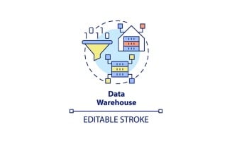 Data warehouse concept icon