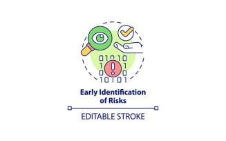 Early identification of risks concept icon