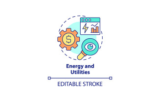Energy and utilities concept icon