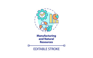 Manufacturing and natural resources concept icon