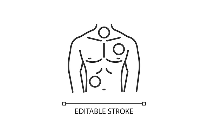 Metastases linear icon editable stroke Icon Set