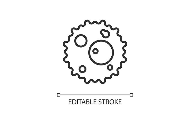 Plant cell linear icon editable stroke Icon Set