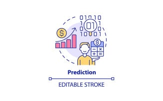 Prediction concept icon editable stroke