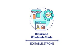 Retail and wholesale trade concept icon