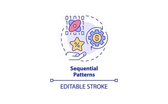 Sequential patterns concept icon